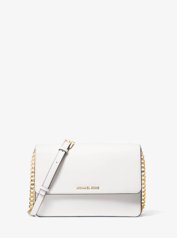 Damske Crossbody Kabelka Michael Kors Daniela Large Saffiano Leather Biele - Kabelky Michael Kors Vypredaj | TNEMR-2175